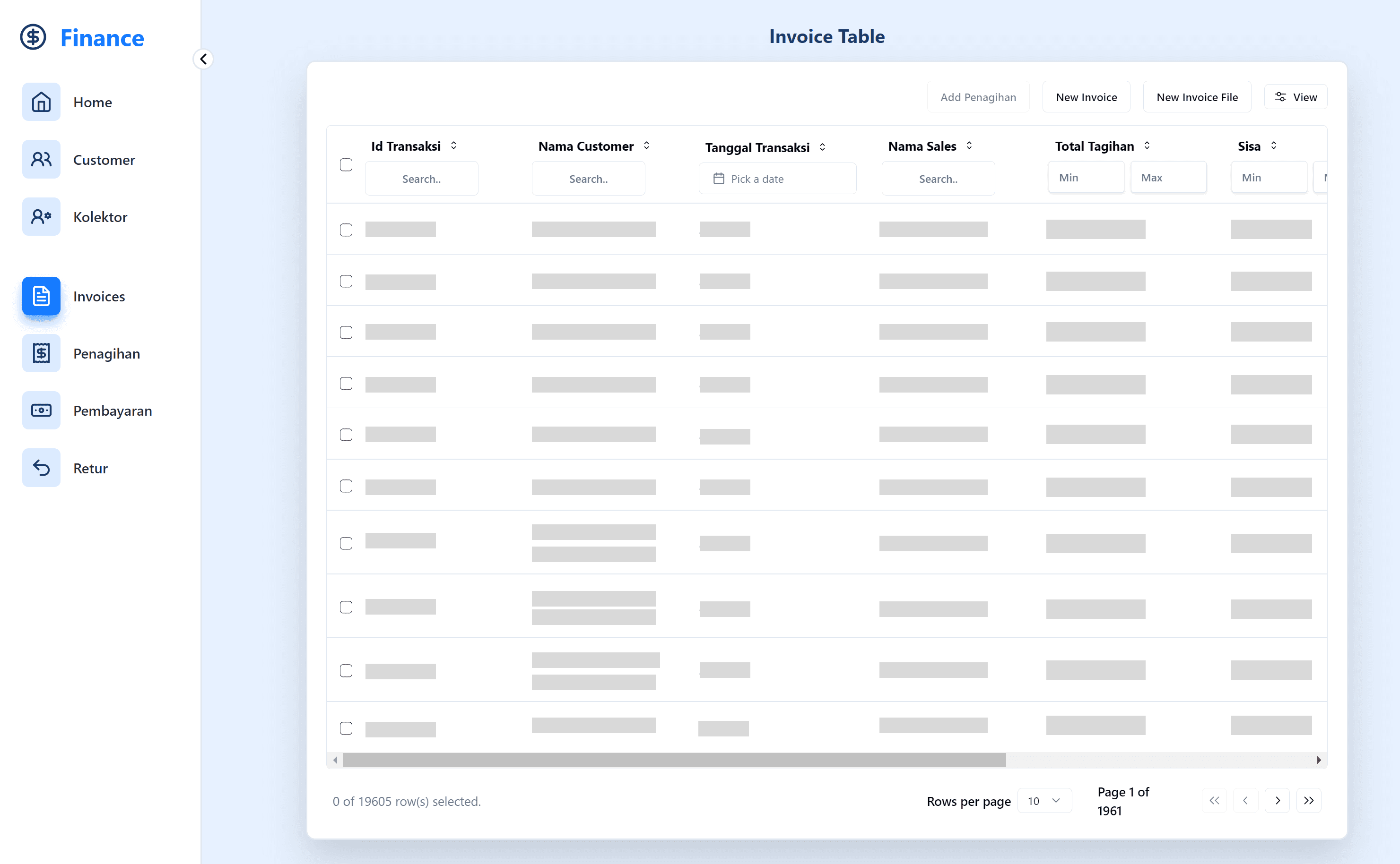 Invoice Tracker Dashboard